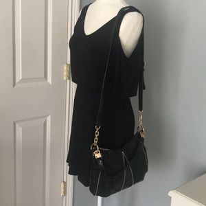 Michael Kors Black snakeskin print bag